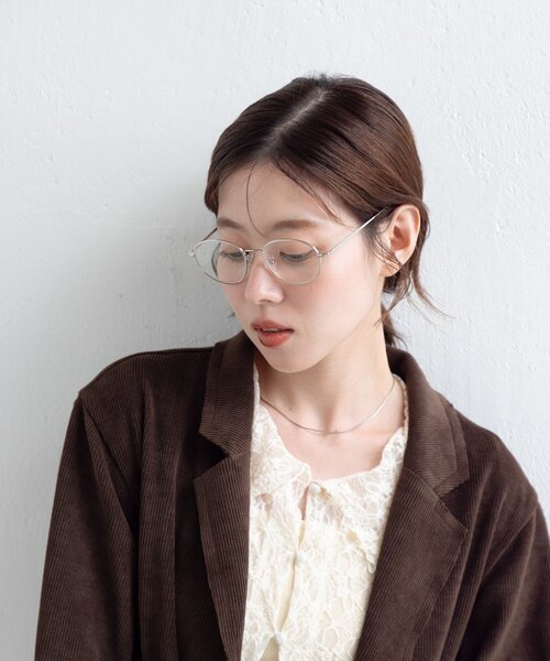 Kastane（カスタネ）の「オーバルメタルフレームメガネ（メガネ・レディース・シルバー・FREE）」の8枚目の写真