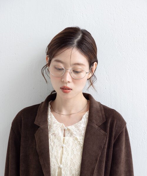 Kastane（カスタネ）の「オーバルメタルフレームメガネ（メガネ・レディース・シルバー・FREE）」の7枚目の写真
