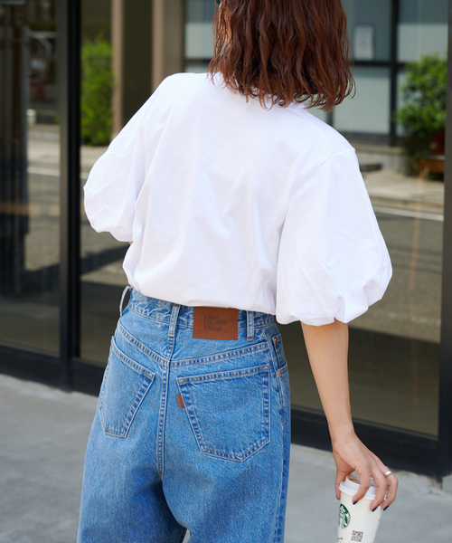 OUTDOOR PRODUCTS(アウトドアプロダクツ)の「追加 バルーンスリーブ プルオーバー(Tシャツ/カットソー・レディース・ブラック/キャメル/ホワイト・FREE)」の6枚目の写真