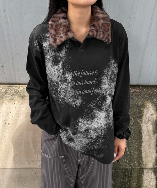 sedacle（セダクル）の「レオパードファーカラーロンT（Tシャツ/カットソー・レディース・アイボリー/ブラック・LARGE/MEDIUM/SMALL）」の20枚目の写真