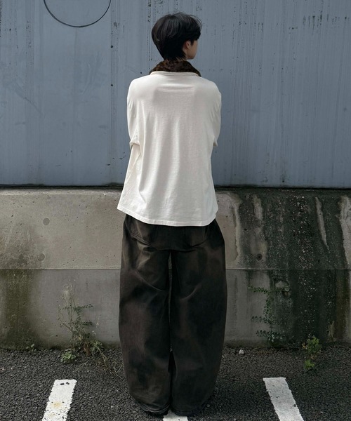 sedacle（セダクル）の「レオパードファーカラーロンT（Tシャツ/カットソー・レディース・アイボリー/ブラック・LARGE/MEDIUM/SMALL）」の16枚目の写真