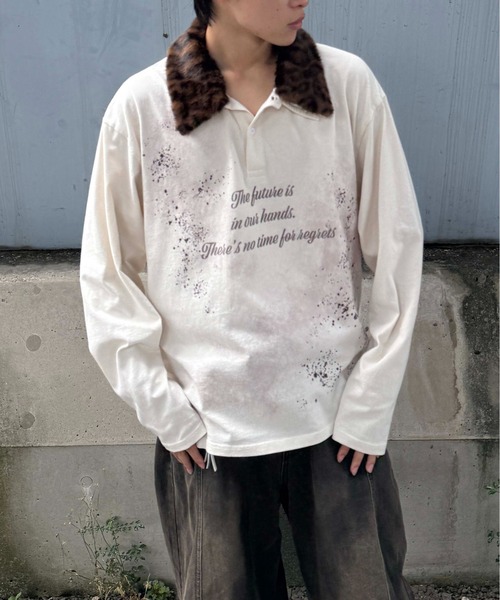 sedacle（セダクル）の「レオパードファーカラーロンT（Tシャツ/カットソー・レディース・アイボリー/ブラック・LARGE/MEDIUM/SMALL）」の10枚目の写真