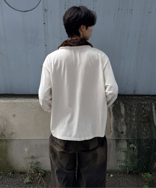 sedacle（セダクル）の「レオパードファーカラーロンT（Tシャツ/カットソー・レディース・アイボリー/ブラック・LARGE/MEDIUM/SMALL）」の13枚目の写真