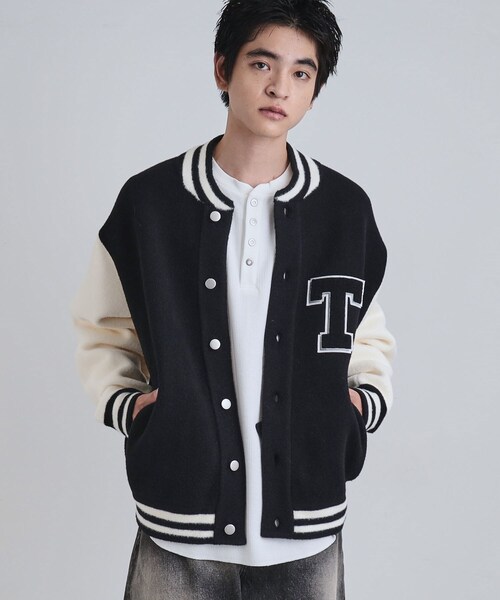 diagram ニットスタジャン セール】ダブルジャカードニットスタジャン（スタジャン）｜tk.TAKEO