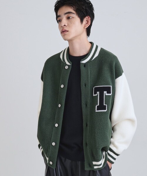 セール】ダブルジャカードニットスタジャン（スタジャン）｜tk.TAKEO