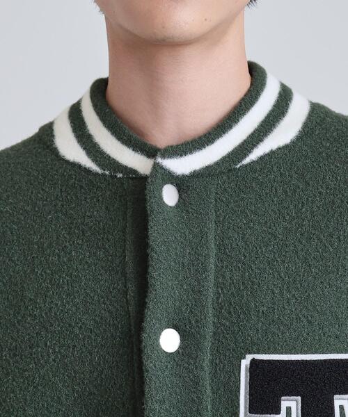 tk.TAKEO KIKUCHI（ティーケータケオキクチ）の「ダブルジャカードニットスタジャン（スタジャン・メンズ・ブラック系4/ダークグリーン系4・02/03）」の12枚目の写真