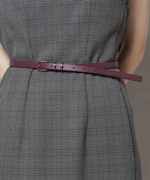 NANO universe（ナノユニバース）の「ペイントバックル細ベルト（ベルト・レディース・ブラック/ボルドー・FREE）」の2枚目の写真