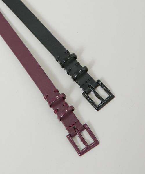 NANO universe（ナノユニバース）の「ペイントバックル細ベルト（ベルト・レディース・ブラック/ボルドー・FREE）」の8枚目の写真