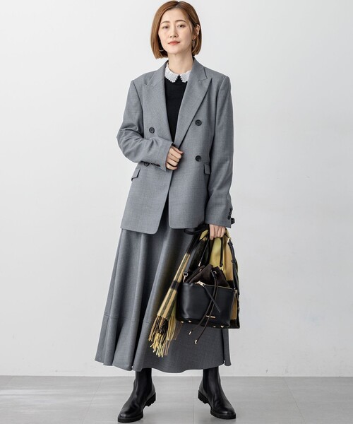 23区(ニジュウサンク)の「【VERY・CLASSY.掲載/洗える】エンブロイダリー ジオメトリックレースコンビ ニット(ニット/セーター・レディース・ネイビー系/グレー系/ブラック系・40/38)」の8枚目の写真