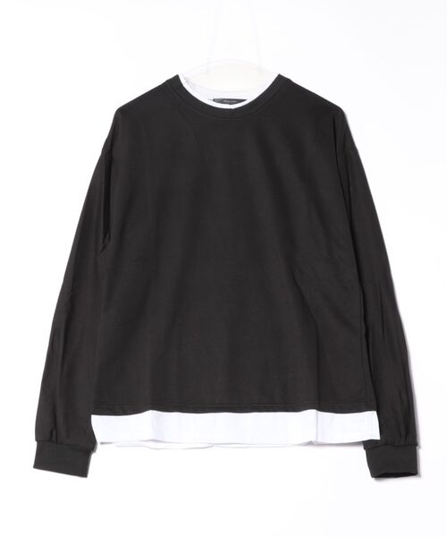 B.I.D.(ビーアイディー)の「《レイヤードデザイン ロングスリーブTシャツ》(Tシャツ/カットソー・レディース・ブルー/ベージュ/ブラウン/カーキ/ブラック/グレー系/ホワイト・X-LARGE/LARGE/MEDIUM)」の8枚目の写真