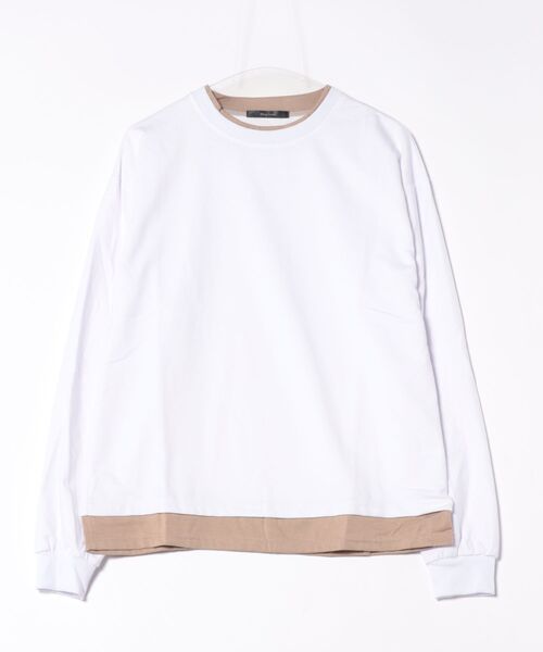 B.I.D.(ビーアイディー)の「《レイヤードデザイン ロングスリーブTシャツ》(Tシャツ/カットソー・レディース・ブルー/ベージュ/ブラウン/カーキ/ブラック/グレー系/ホワイト・X-LARGE/LARGE/MEDIUM)」の9枚目の写真