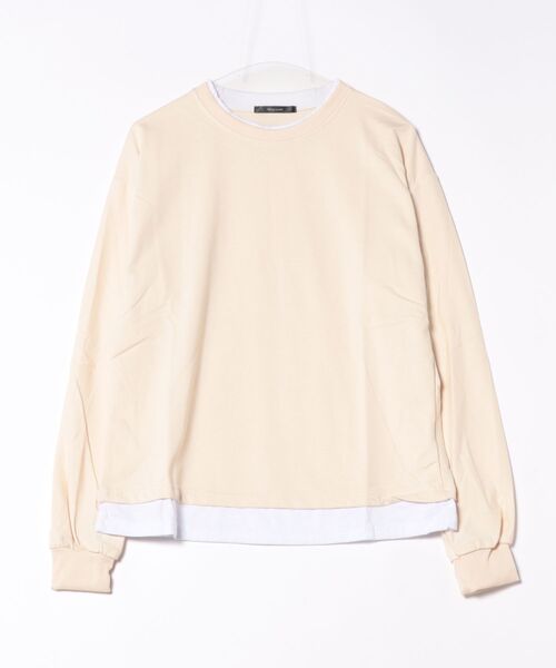 B.I.D.(ビーアイディー)の「《レイヤードデザイン ロングスリーブTシャツ》(Tシャツ/カットソー・レディース・ブルー/ベージュ/ブラウン/カーキ/ブラック/グレー系/ホワイト・X-LARGE/LARGE/MEDIUM)」の10枚目の写真