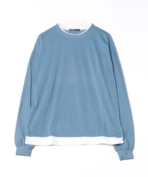 B.I.D.(ビーアイディー)の「《レイヤードデザイン ロングスリーブTシャツ》(Tシャツ/カットソー・レディース・ブルー/ベージュ/ブラウン/カーキ/ブラック/グレー系/ホワイト・X-LARGE/LARGE/MEDIUM)」の11枚目の写真