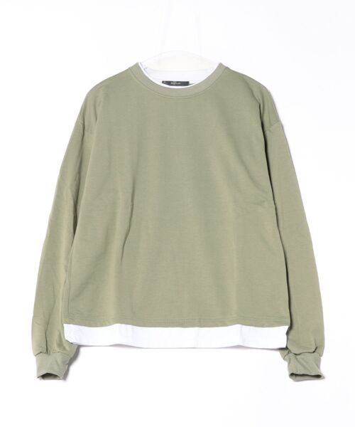 B.I.D.(ビーアイディー)の「《レイヤードデザイン ロングスリーブTシャツ》(Tシャツ/カットソー・レディース・ブルー/ベージュ/ブラウン/カーキ/ブラック/グレー系/ホワイト・X-LARGE/LARGE/MEDIUM)」の12枚目の写真