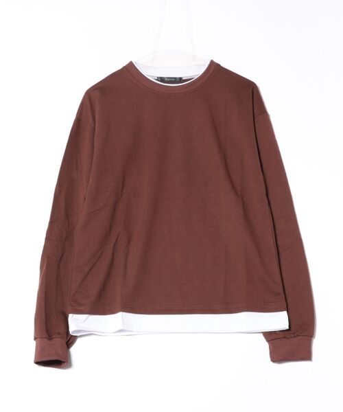 B.I.D.(ビーアイディー)の「《レイヤードデザイン ロングスリーブTシャツ》(Tシャツ/カットソー・レディース・ブルー/ベージュ/ブラウン/カーキ/ブラック/グレー系/ホワイト・X-LARGE/LARGE/MEDIUM)」の13枚目の写真