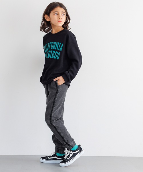 coca（coca）（コカ）の「キッズ　デニムサイドラインジョガーパンツ（デニムパンツ・キッズ・ブラック/ライトブルー・120/130/140/150）」の13枚目の写真