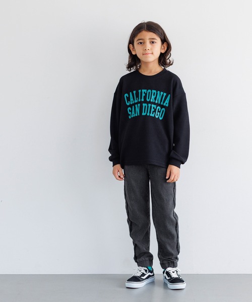 coca（coca）（コカ）の「キッズ　デニムサイドラインジョガーパンツ（デニムパンツ・キッズ・ブラック/ライトブルー・120/130/140/150）」の14枚目の写真