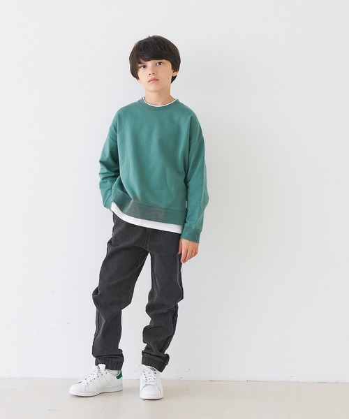 coca（coca）（コカ）の「キッズ　デニムサイドラインジョガーパンツ（デニムパンツ・キッズ・ブラック/ライトブルー・120/130/140/150）」の9枚目の写真