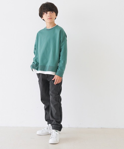 coca（coca）（コカ）の「キッズ　デニムサイドラインジョガーパンツ（デニムパンツ・キッズ・ブラック/ライトブルー・120/130/140/150）」の11枚目の写真