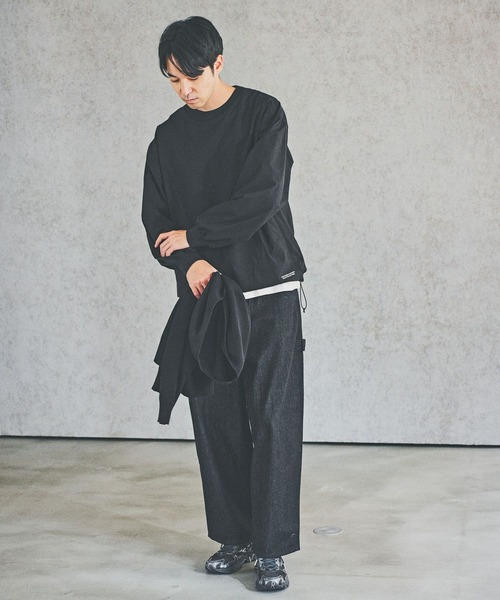 BAYFLOW（ベイフロー）の「【ストレッチ・イージーケア・吸水速乾・マシンウォッシャブル】SOLOTEXプルオーバー（その他トップス・メンズ・カーキ/ブラック・LARGE/MEDIUM）」の7枚目の写真