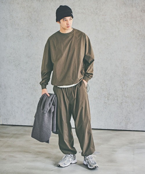 BAYFLOW（ベイフロー）の「【ストレッチ・イージーケア・吸水速乾・マシンウォッシャブル】SOLOTEXプルオーバー（その他トップス・メンズ・カーキ/ブラック・LARGE/MEDIUM）」の6枚目の写真