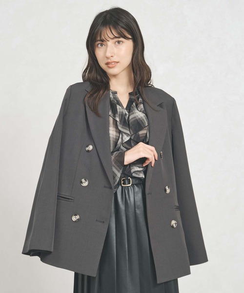 31 Sons de mode（トランテアン　ソン　ドゥ　モード）の「一部店舗限定アイテム 2way スリットスリーブ テーラード ジャケット（テーラードジャケット・レディース・チャコールグレー/ベージュ/ブラック×ホワイト・ﾌﾘ-）」の15枚目の写真