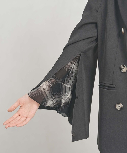 31 Sons de mode（トランテアン　ソン　ドゥ　モード）の「一部店舗限定アイテム 2way スリットスリーブ テーラード ジャケット（テーラードジャケット・レディース・チャコールグレー/ベージュ/ブラック×ホワイト・ﾌﾘ-）」の19枚目の写真