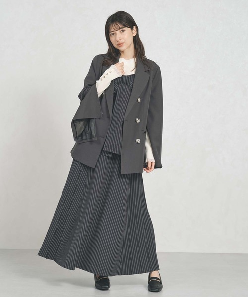 31 Sons de mode（トランテアン　ソン　ドゥ　モード）の「一部店舗限定アイテム 2way スリットスリーブ テーラード ジャケット（テーラードジャケット・レディース・チャコールグレー/ベージュ/ブラック×ホワイト・ﾌﾘ-）」の7枚目の写真