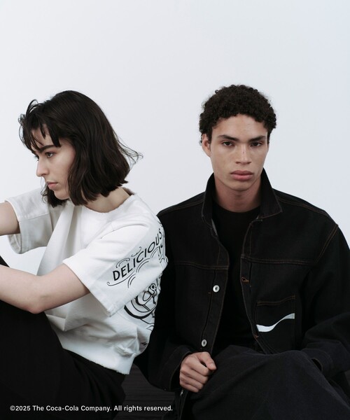 ADAM ET ROPE'（アダムエロペ）の「【Coca-Cola】デニムジャケット / ADAM ET ROPE' JEANS -PERS-（デニムジャケット・メンズ・ネイビー・L/M/S）」の4枚目の写真