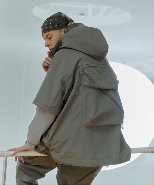 CMF OUTDOOR GARMENT(シーエムエフアウトドアガーメント)の「CMF OUTDOOR GARMENT/シーエムエフ アウトドアガーメント 別注 GUIDE SHELL(マウンテンパーカー・メンズ・ブラック/グレー・L/S/M)」の19枚目の写真