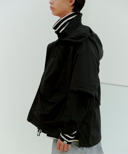 CMF OUTDOOR GARMENT(シーエムエフアウトドアガーメント)の「CMF OUTDOOR GARMENT/シーエムエフ アウトドアガーメント 別注 GUIDE SHELL(マウンテンパーカー・メンズ・ブラック/グレー・L/S/M)」の16枚目の写真