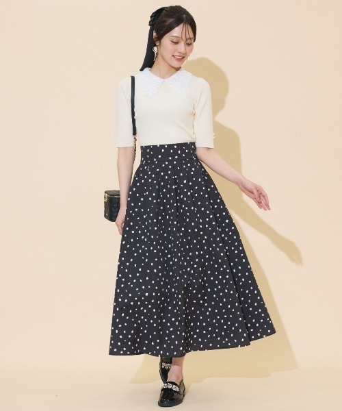 WILLSELECTION（ウィルセレクション）の「リボンレースカラーリブニット（ニット/セーター・レディース・ダークブラウン/アイボリー/ブラック・FREE）」の19枚目の写真