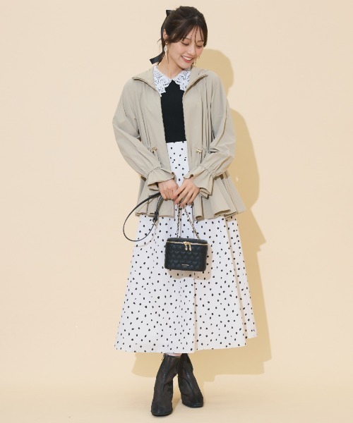 WILLSELECTION（ウィルセレクション）の「リボンレースカラーリブニット（ニット/セーター・レディース・ダークブラウン/アイボリー/ブラック・FREE）」の12枚目の写真