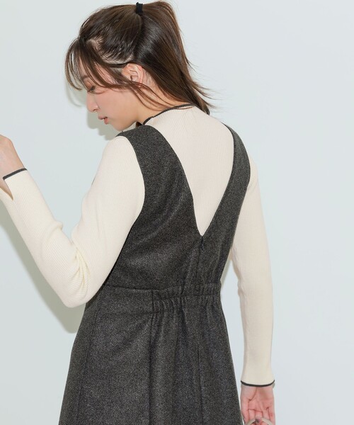 セール】【2SET】ジャンパースカート × ニット セット（セットアップ