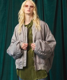 メゾンスペシャル　フラワーシースルーMA-1　グリーン MAISON SPECIAL（メゾンスペシャル）の「《UNISEX》Flower