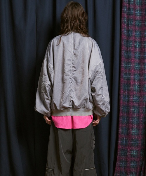 MAISON SPECIAL（メゾンスペシャル）の「《UNISEX》Prime-Over Vintage Like Nylon MA-1 Bomber Jacket/プライムオーバーヴィンテージライクナイロンMA-1ボンバージャケット【MAISON SPECIAL/メゾンスペシャル】（MA-1・メンズ・ブラック/グレイッシュベージュ/カーキ・0/1/2）」の22枚目の写真