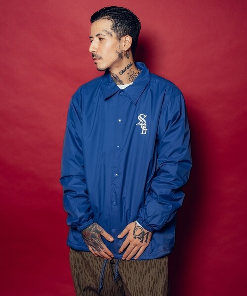 Subciety（サブサエティ）の「Nylon coach jkt（ナイロンジャケット・メンズ・ブラック/ブルー・XX-LARGE/X-LARGE/LARGE/MEDIUM/SMALL）」の20枚目の写真