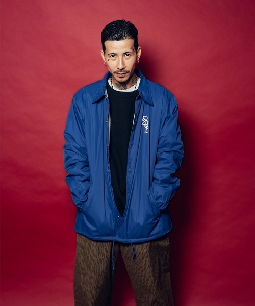 Subciety（サブサエティ）の「Nylon coach jkt（ナイロンジャケット・メンズ・ブラック/ブルー・SMALL/MEDIUM/LARGE/X-LARGE/XX-LARGE）」の13枚目の写真