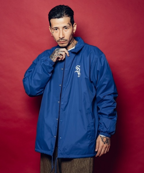 Subciety（サブサエティ）の「Nylon coach jkt（ナイロンジャケット・メンズ・ブラック/ブルー・SMALL/MEDIUM/LARGE/X-LARGE/XX-LARGE）」の14枚目の写真