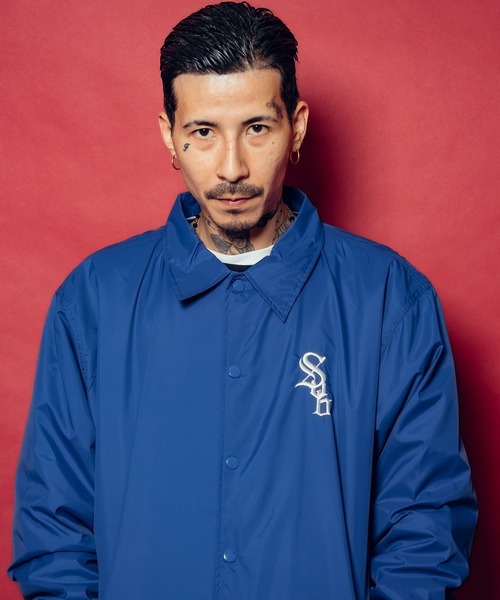 Subciety（サブサエティ）の「Nylon coach jkt（ナイロンジャケット・メンズ・ブラック/ブルー・SMALL/MEDIUM/LARGE/X-LARGE/XX-LARGE）」の17枚目の写真