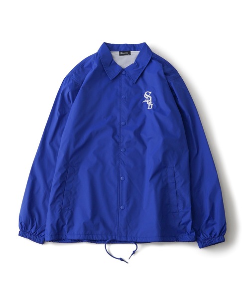 Subciety（サブサエティ）の「Nylon coach jkt（ナイロンジャケット・メンズ・ブラック/ブルー・SMALL/MEDIUM/LARGE/X-LARGE/XX-LARGE）」の6枚目の写真