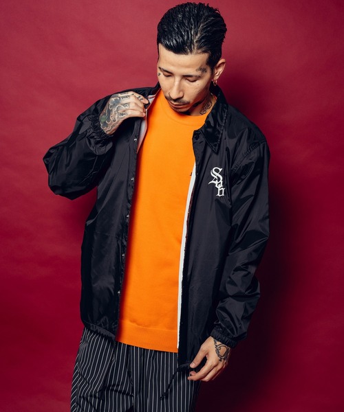 Subciety（サブサエティ）の「Nylon coach jkt（ナイロンジャケット・メンズ・ブラック/ブルー・SMALL/MEDIUM/LARGE/X-LARGE/XX-LARGE）」の8枚目の写真