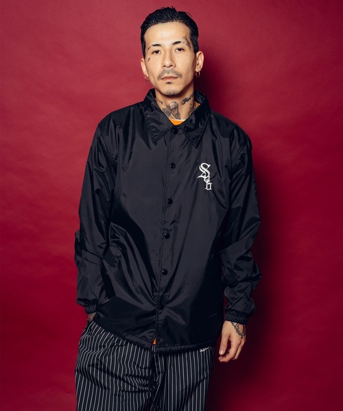 Subciety（サブサエティ）の「Nylon coach jkt（ナイロンジャケット・メンズ・ブラック/ブルー・SMALL/MEDIUM/LARGE/X-LARGE/XX-LARGE）」の10枚目の写真