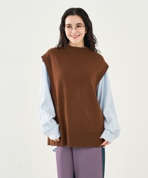 collex | ベルト付バックスリットニットベスト(ベスト)