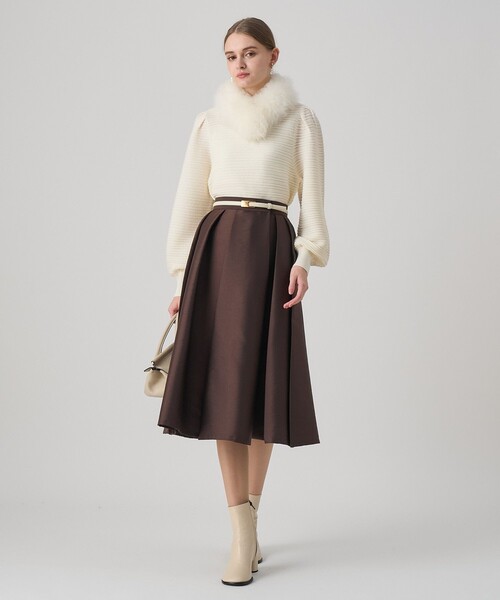 ツイルタックプリーツフレア スカート（スカート）｜ANAYI（アナイ）の