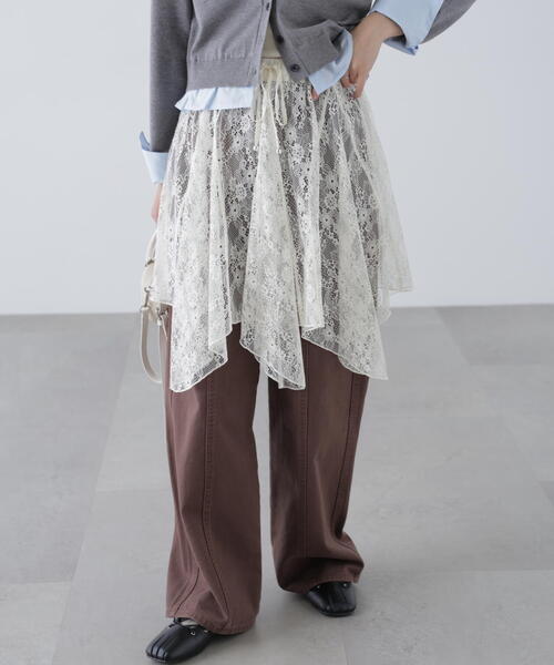 FREE'S MART(フリーズマート)の「イレヘムシアーレースミディスカート(スカート・レディース・ブラック/ホワイト・FREE)」の19枚目の写真