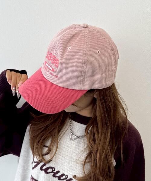 WEGO（ウィゴー）の「WEGO/1998ロゴコーデュロイキャップ（キャップ・レディース・オフホワイト/ライトピンク・FREE）」の5枚目の写真