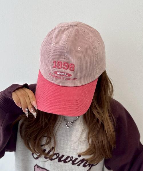 WEGO（ウィゴー）の「WEGO/1998ロゴコーデュロイキャップ（キャップ・レディース・オフホワイト/ライトピンク・FREE）」の6枚目の写真