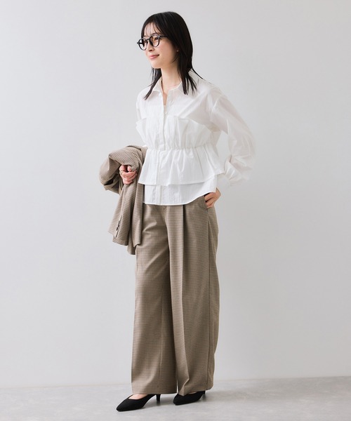 VIS(ビス)の「ビスチェドッキングシャツ/イージーケア(シャツ/ブラウス・レディース・ブラウン系その他/オフホワイト/クリーム・FREE)」の18枚目の写真