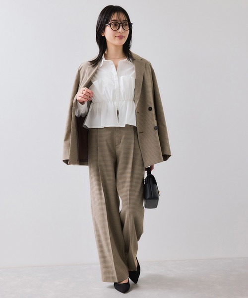 VIS(ビス)の「ビスチェドッキングシャツ/イージーケア(シャツ/ブラウス・レディース・ブラウン系その他/オフホワイト/クリーム・FREE)」の9枚目の写真